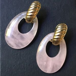 Genuine Rose Quartz Earrings